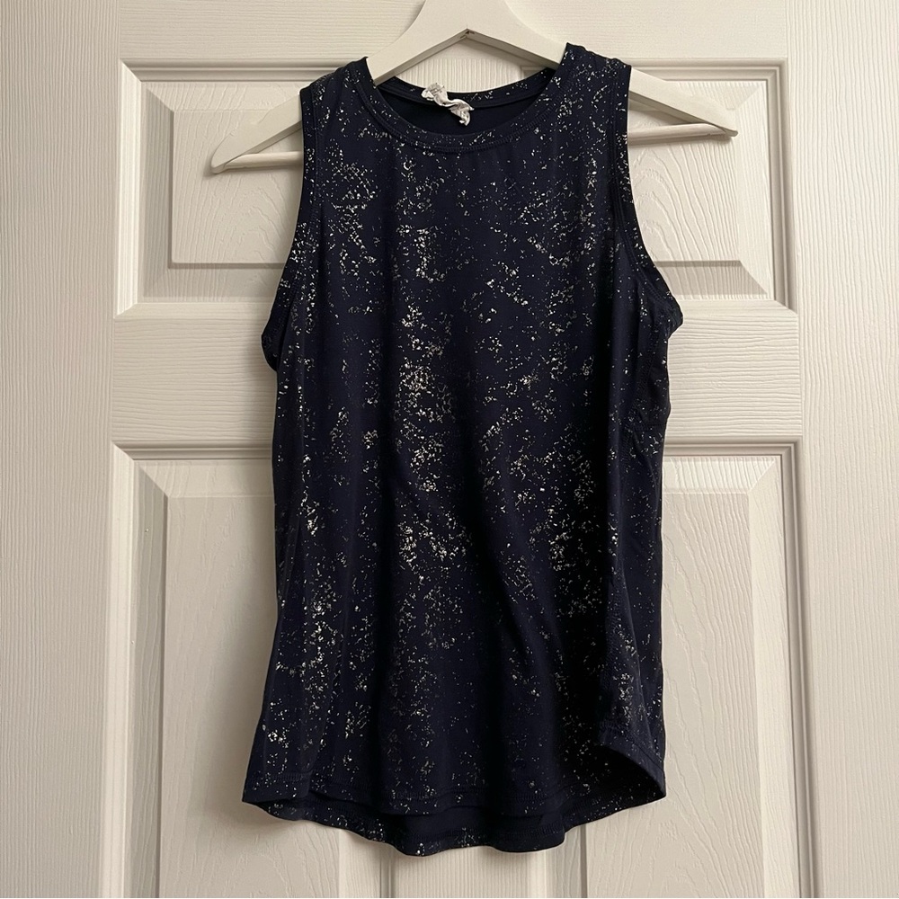C9 by Champion navy with foil snakeskin print racer back workout tank